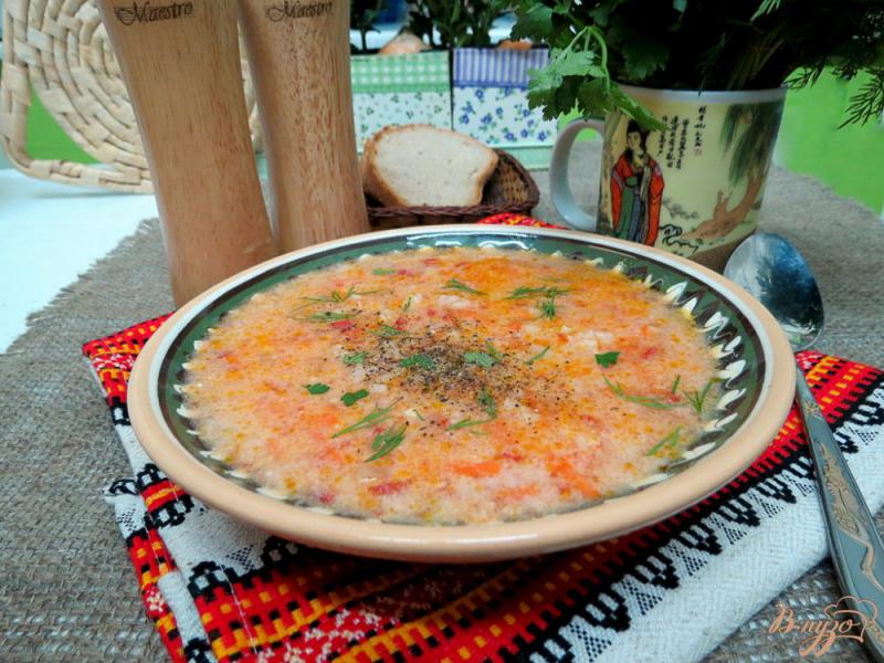 Фото приготовление рецепта: Томатный суп с рисом шаг №10