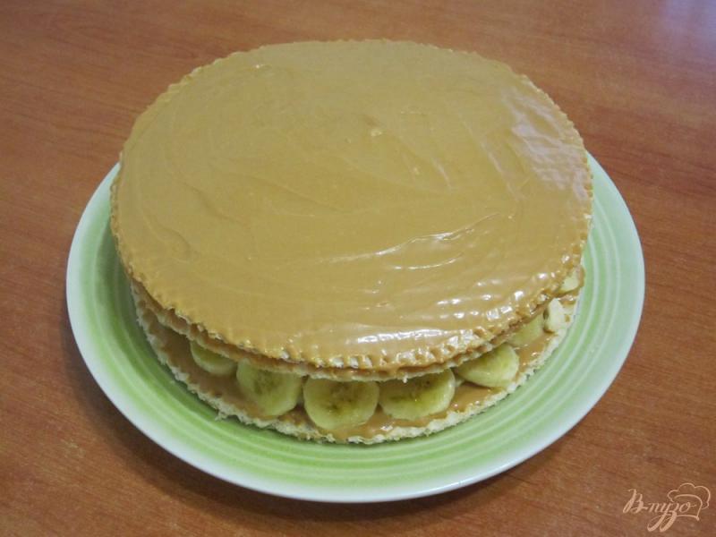 Фото приготовление рецепта: Торт с зефиром и бананами шаг №8