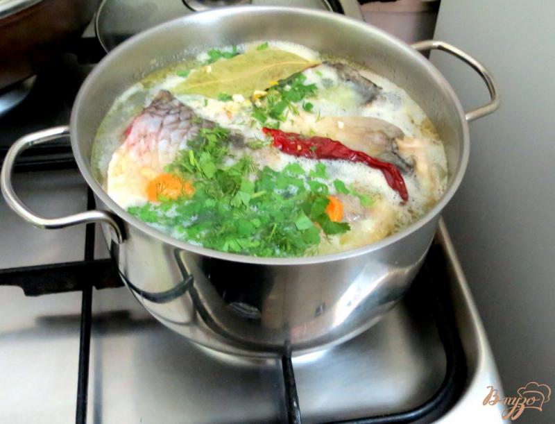 Фото приготовление рецепта: Суп с карасём шаг №8