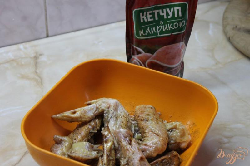 Фото приготовление рецепта: Куриные крылья к пиву с паприкой шаг №3