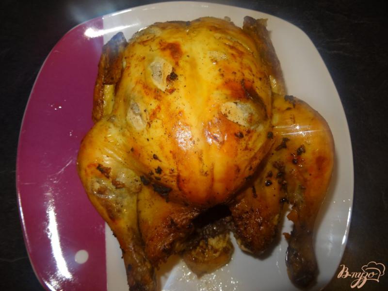 Фото приготовление рецепта: Запеченная курица в лимонном соусе шаг №8