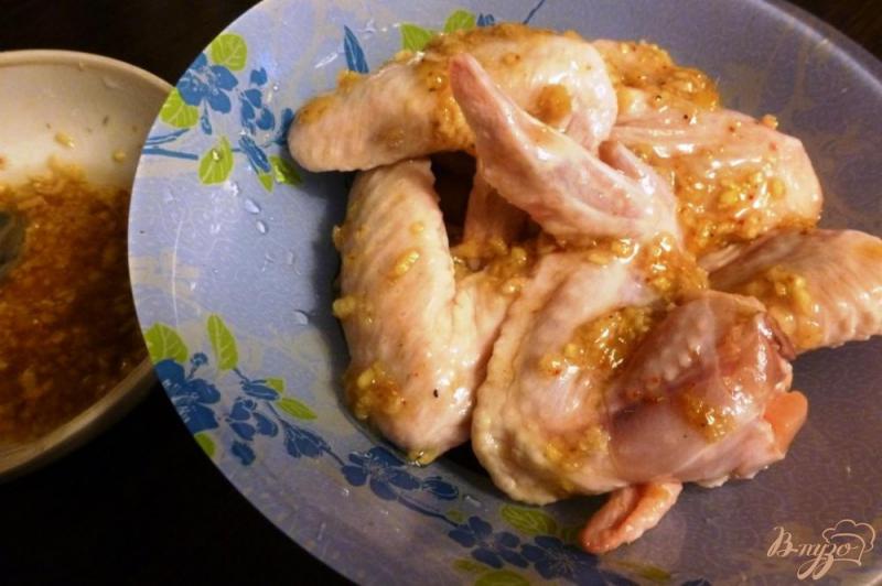 Фото приготовление рецепта: Куриные крылышки,маринованные с рыбным соусом шаг №2
