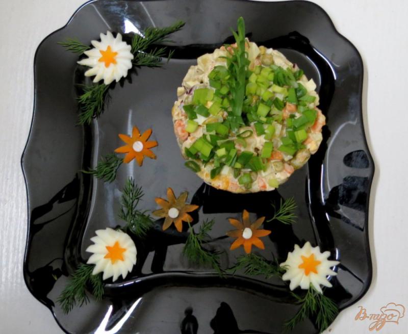 Фото приготовление рецепта: Мясной салат с куриным филе шаг №11