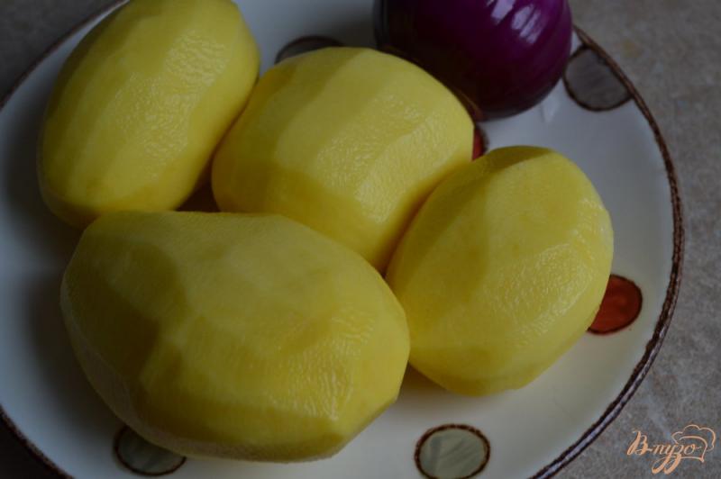 Фото приготовление рецепта: Картофельные рости с красным луком и сыром шаг №1
