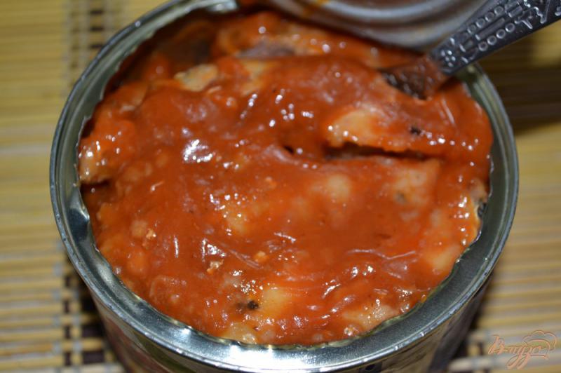 Фото приготовление рецепта: Постный борщ с килькой в томате в мультиварке шаг №8