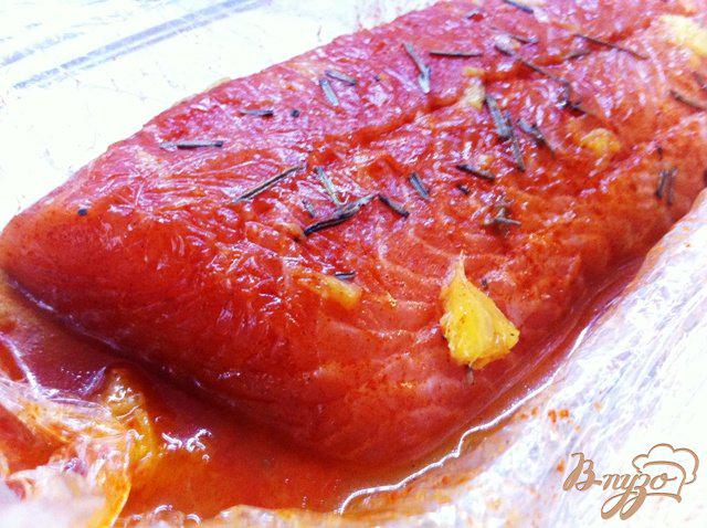 Фото приготовление рецепта: Слабосоленая лосось в апельсиновом маринаде шаг №6