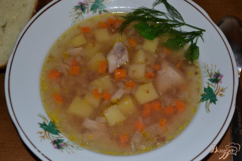 Фото приготовление рецепта: Гречневый суп с голенями в мультиварке шаг №9