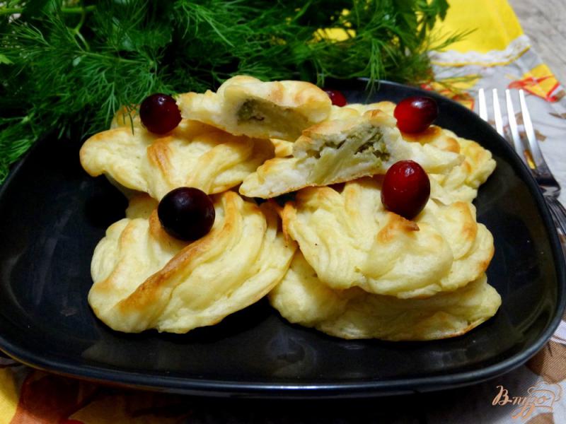 Фото приготовление рецепта: Картофельные розочки с брокколи шаг №6