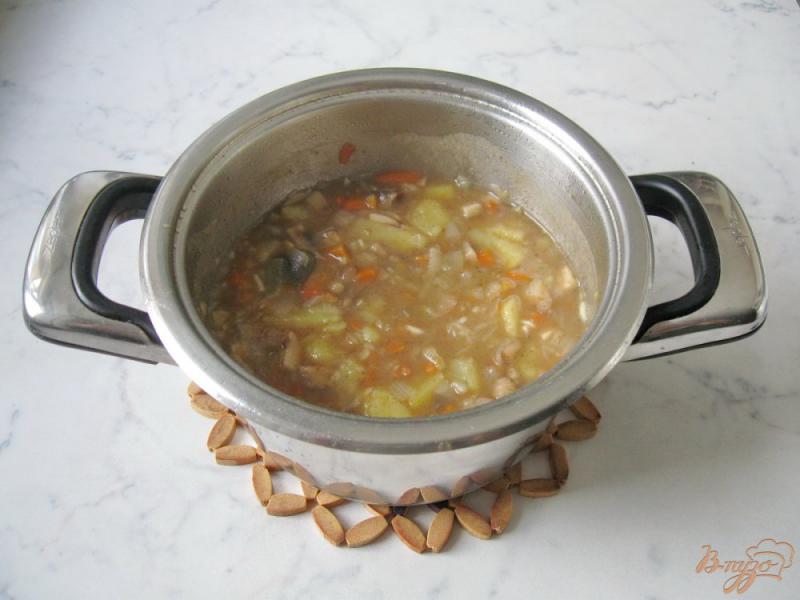 Фото приготовление рецепта: Суп-пюре из шампиньонов шаг №7