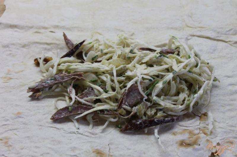 Фото приготовление рецепта: Сhicken лаваш с салатом шаг №6