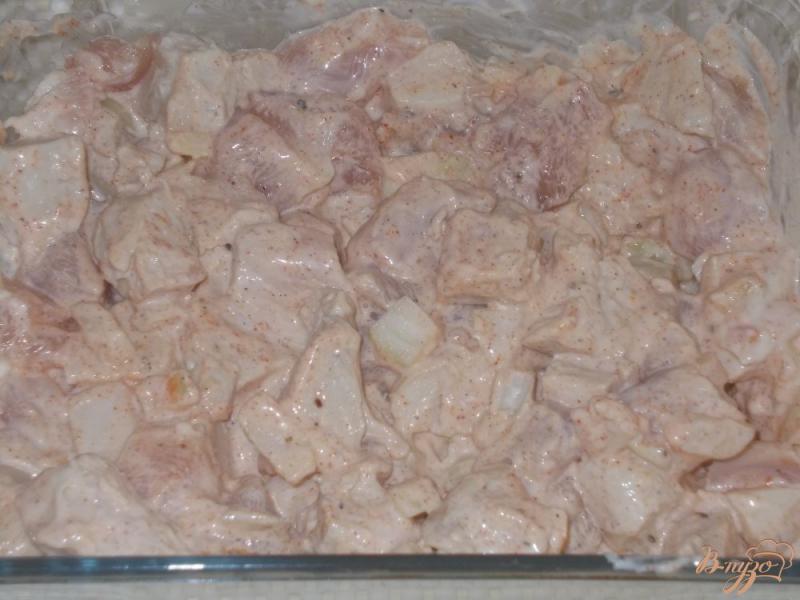 Фото приготовление рецепта: Куриные шашлыки с болгарским перцем шаг №2