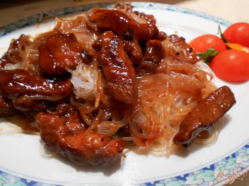 Фото приготовление рецепта: Свинина в соусе «беби панган» шаг №6