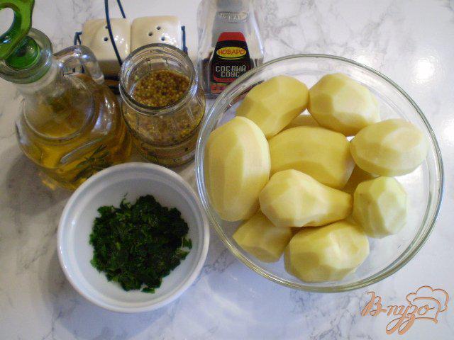 Фото приготовление рецепта: Картофель запеченный с горчицей и зеленью шаг №1