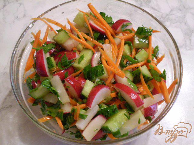 Фото приготовление рецепта: Весенний салат с морковкой шаг №7