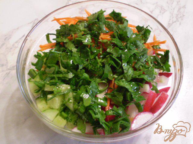 Фото приготовление рецепта: Весенний салат с морковкой шаг №6