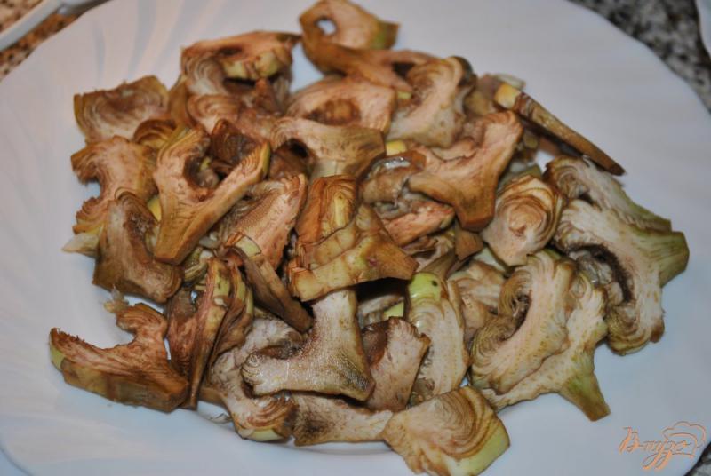 Фото приготовление рецепта: Овощной гарнир с грибами вешенками шаг №8