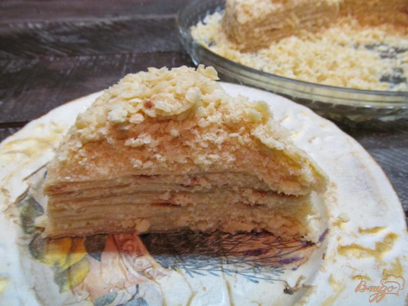 Фото приготовление рецепта: Торт на сковороде с творожной начинкой шаг №18