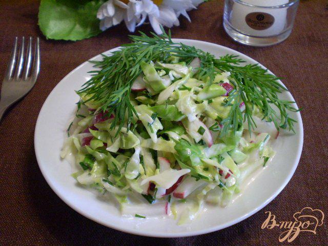 Фото приготовление рецепта: Салат из свежих овощей шаг №8