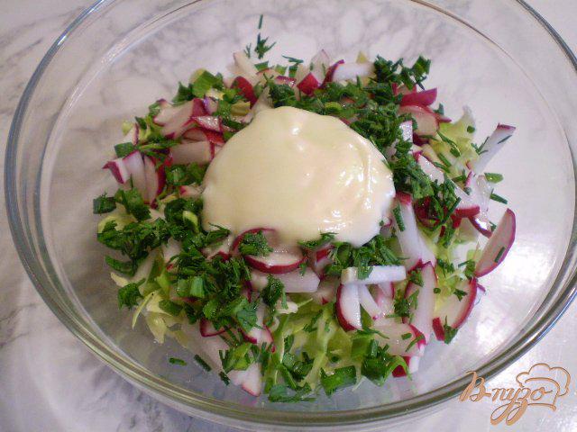 Фото приготовление рецепта: Салат из свежих овощей шаг №6