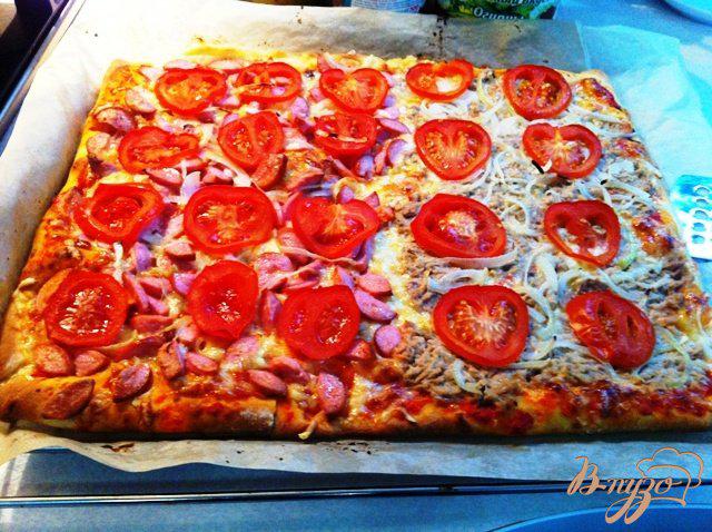 Фото приготовление рецепта: Пицца «Дуэт» шаг №6