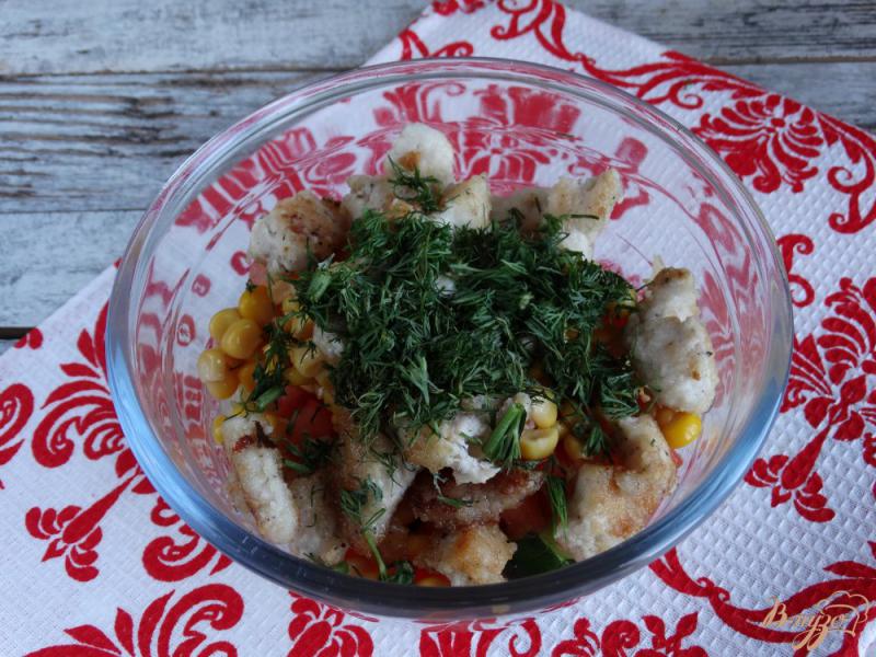 Фото приготовление рецепта: Салат Табуле с куриным филе и кукурузой шаг №8