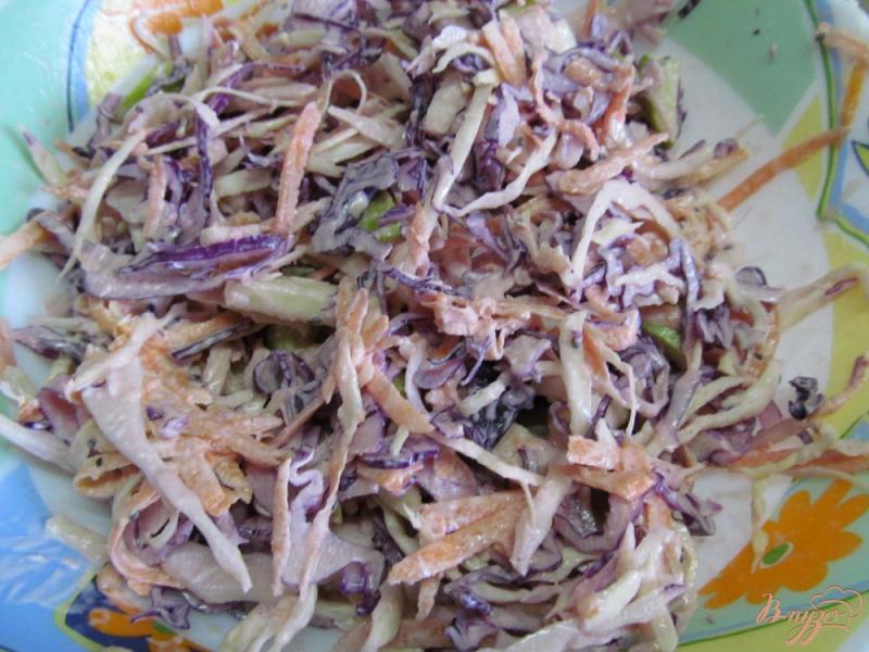 Фото приготовление рецепта: Салат из капусты с яблоком и семенами чиа шаг №5
