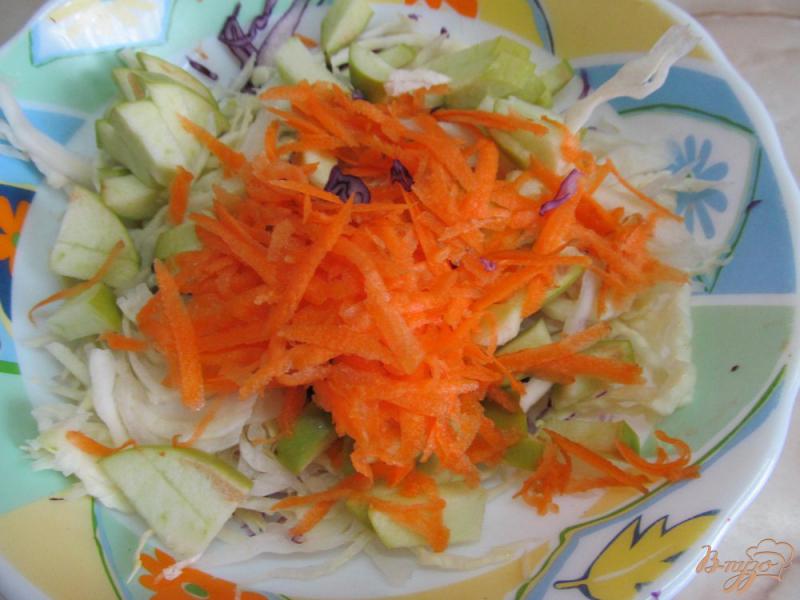 Фото приготовление рецепта: Салат из капусты с яблоком и семенами чиа шаг №3