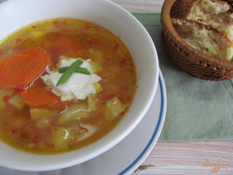Фото приготовление рецепта: Томатный суп карри шаг №8
