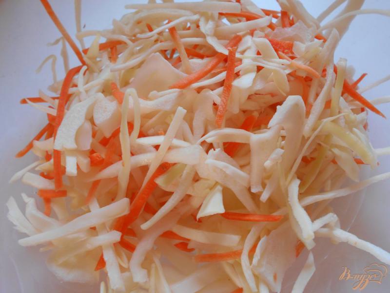 Фото приготовление рецепта: Салат из капусты, моркови и ветчины шаг №2