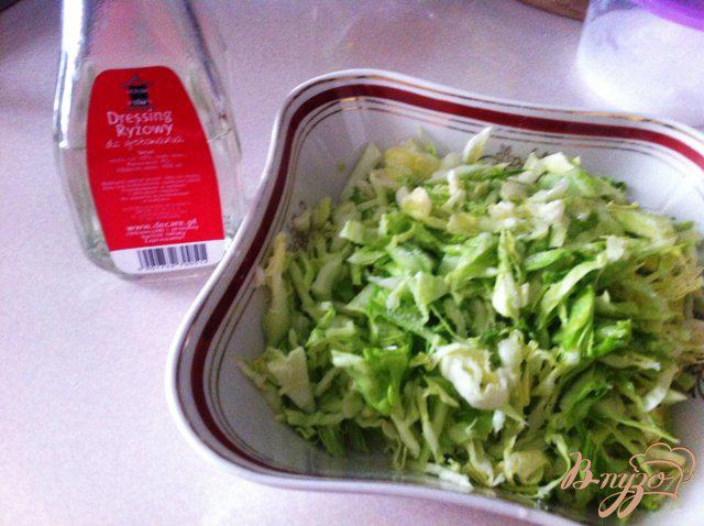 Фото приготовление рецепта: Салат из молодой капусты с овощами шаг №2