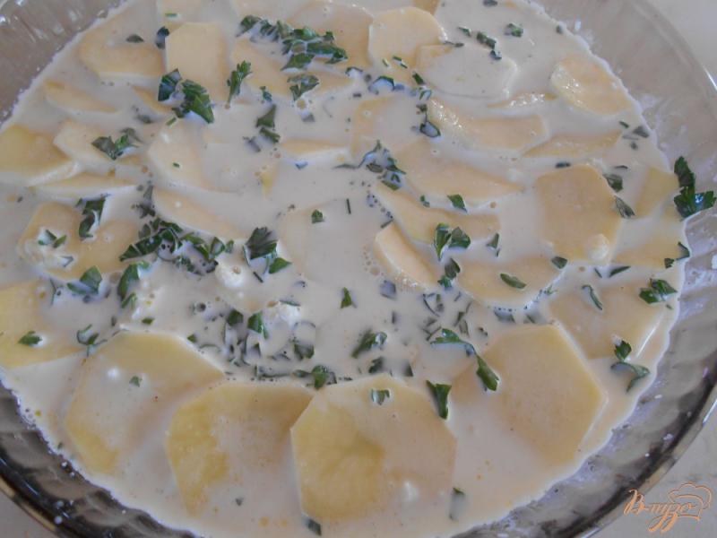 Фото приготовление рецепта: Гратен из картофеля и батата шаг №6