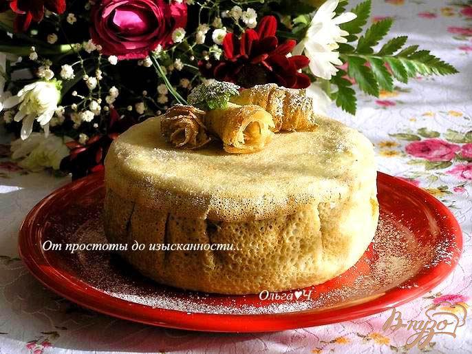 Фото приготовление рецепта: Блинный торт «Лимонно-шоколадный блюз» шаг №5