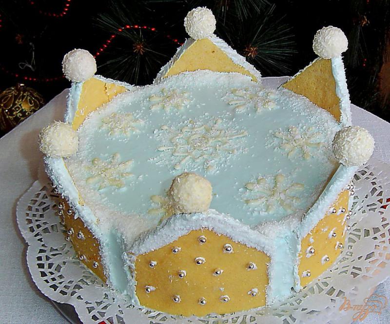 Фото приготовление рецепта: Торт «Снежная королева» шаг №12