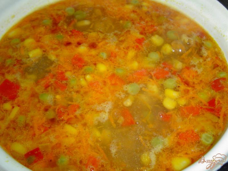 Фото приготовление рецепта: Постный рисовый суп с овощами шаг №5