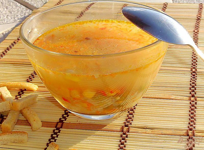 Фото приготовление рецепта: Постный рисовый суп с овощами шаг №7