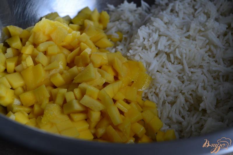 Фото приготовление рецепта: Рисовая запеканка с манго шаг №2