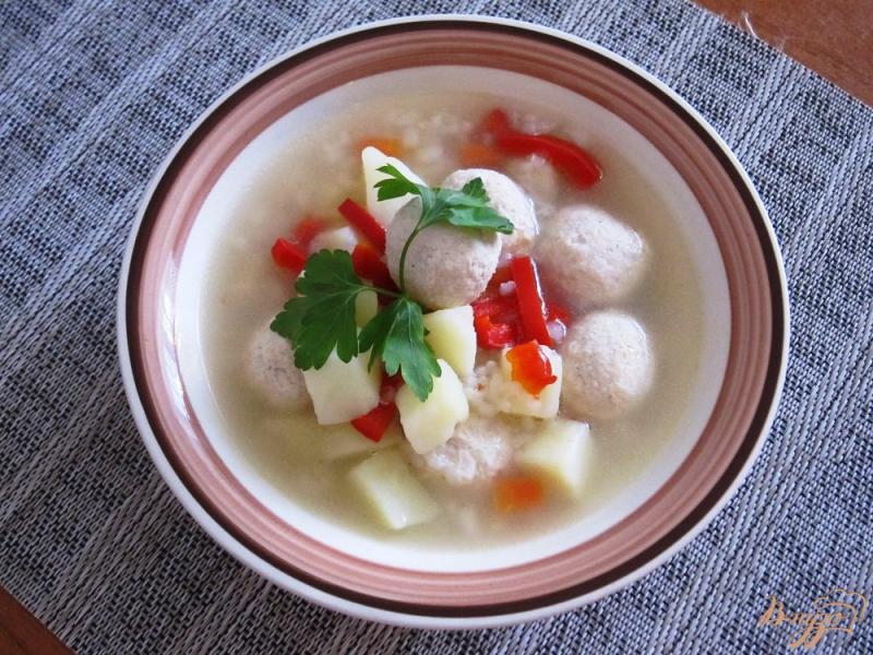 Фото приготовление рецепта: Суп с фрикадельками шаг №12