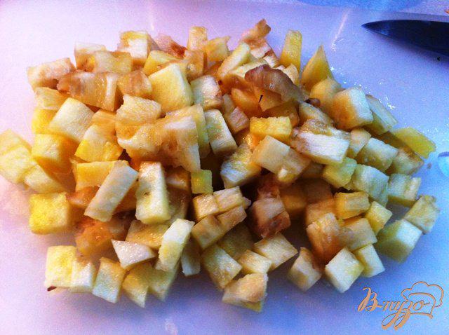 Фото приготовление рецепта: Куриное филе с ананасом и карри шаг №11