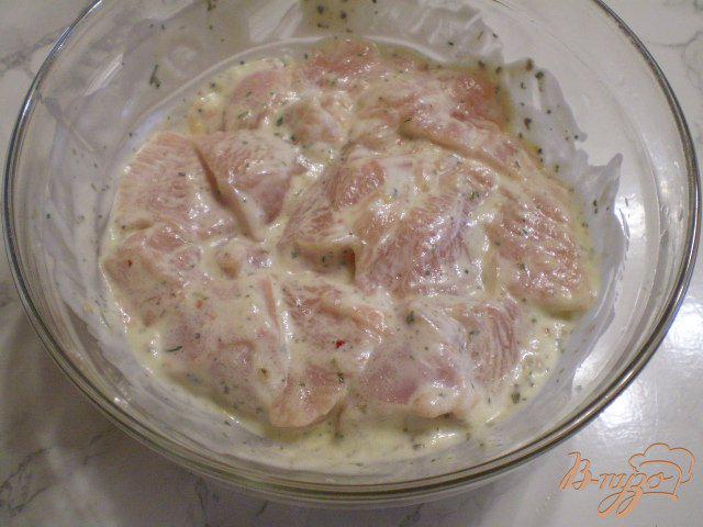 Фото приготовление рецепта: Шашлык в духовке из куриного филе шаг №7