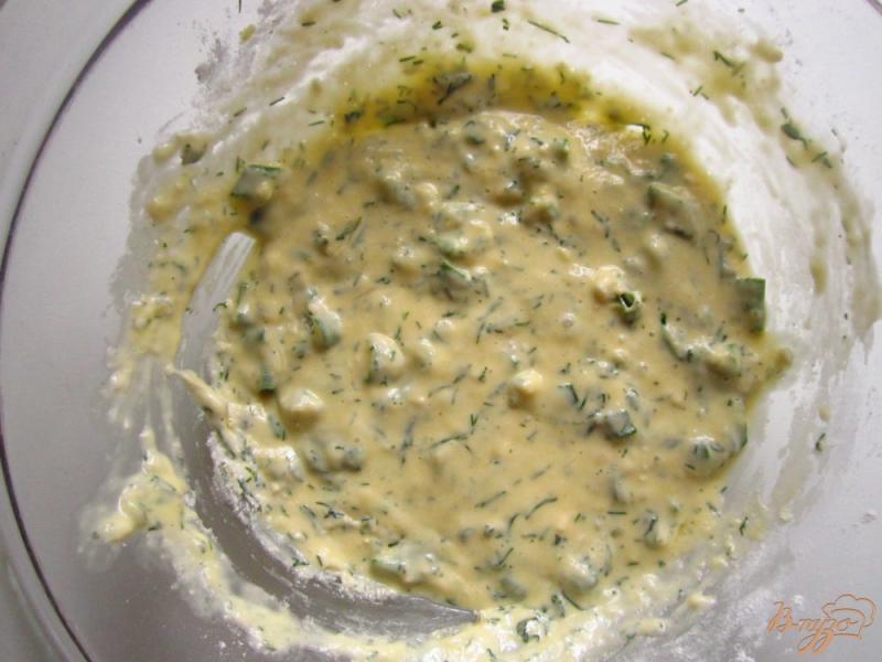 Фото приготовление рецепта: Отбивные с зеленым луком и сыром шаг №4