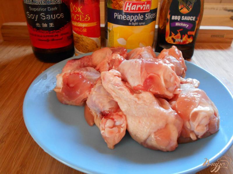 Фото приготовление рецепта: Куриные крылышки в ананасово-соевом маринаде шаг №1