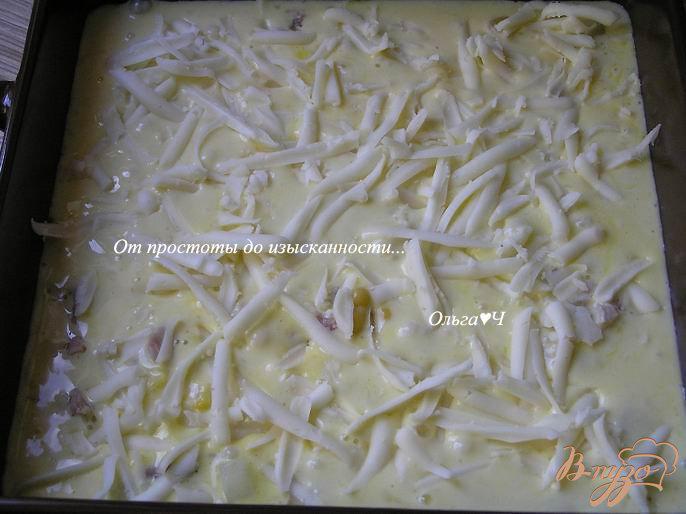 Фото приготовление рецепта: Фриттата с курицей, картофелем и кукурузой шаг №4