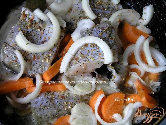 Фото приготовление рецепта: Минтай, тушеный с луком и морковью (без масла) шаг №2