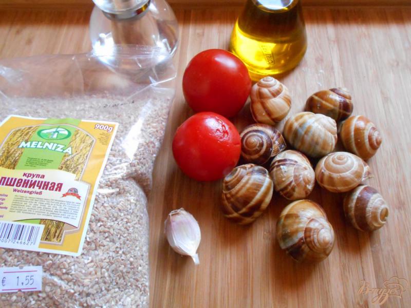 Фото приготовление рецепта: Улитки с пшеничной кашей по-гречески шаг №1