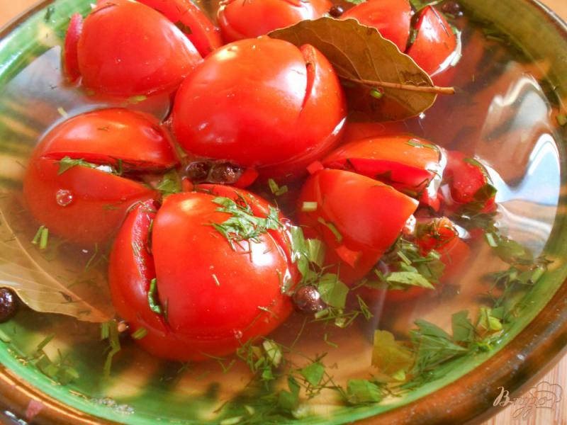 Фото приготовление рецепта: Маринованные помидоры шаг №7