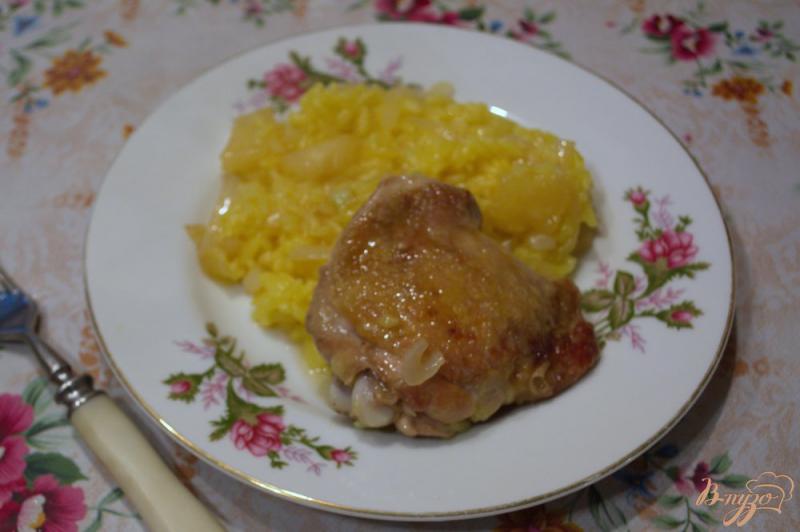Фото приготовление рецепта: Нежный рис с куриными стейками шаг №10