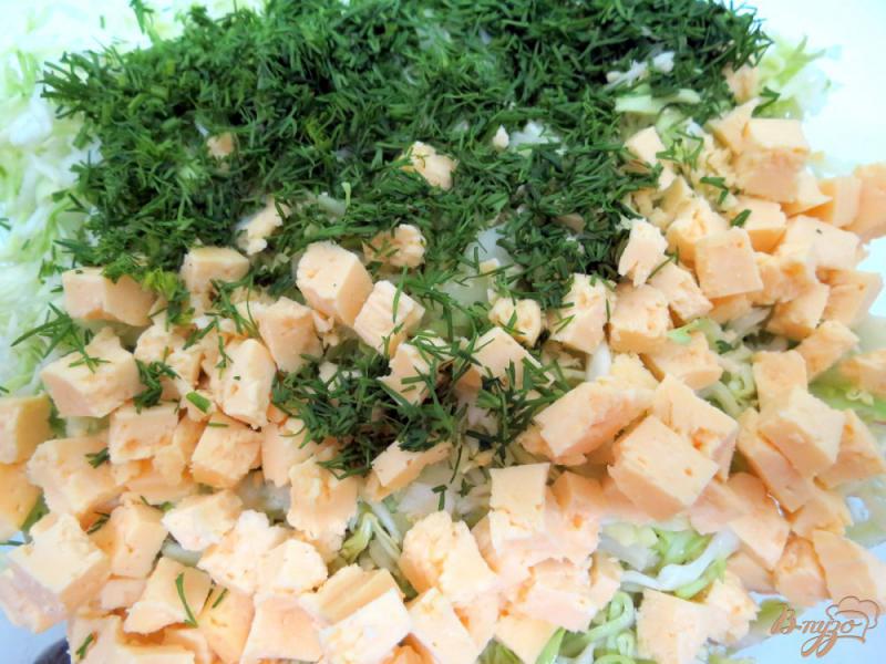 Фото приготовление рецепта: Салат из редиса с капустой. шаг №9