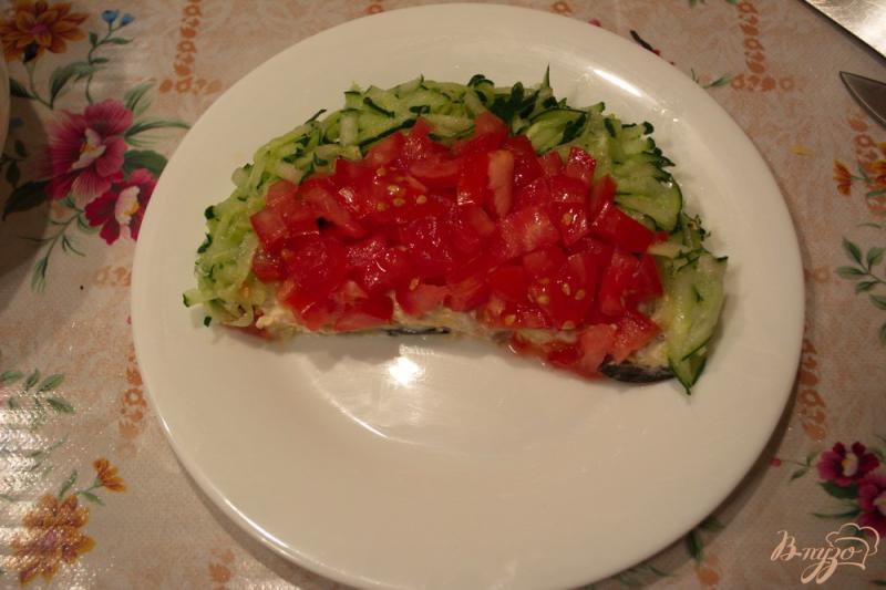 Фото приготовление рецепта: Нарядный салат « Долька арбуза » шаг №5