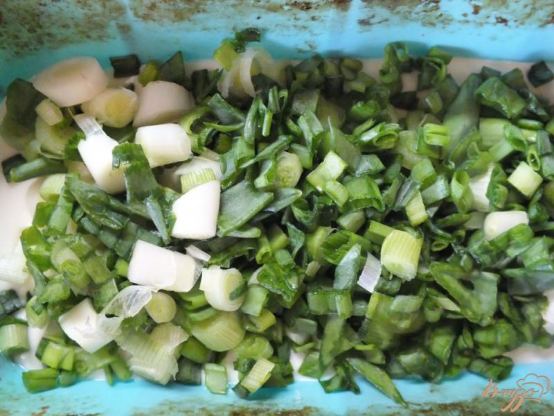 Фото приготовление рецепта: Кекс на кислой сметане с зеленым луком шаг №6