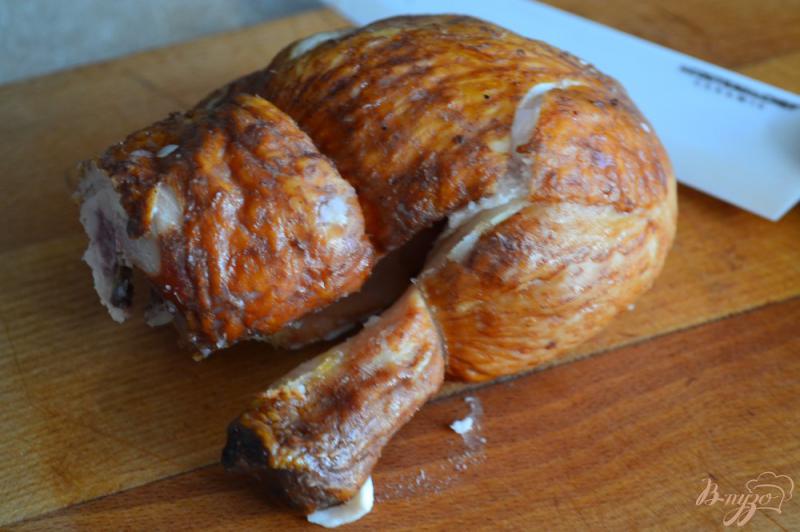Фото приготовление рецепта: Жареный картофель с копченым куриным мясом шаг №3